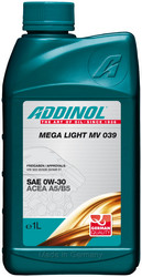 Купить моторное масло Addinol Mega Light MV 039 0W-30, 1л Синтетическое 4014766071729 в Абакане