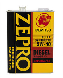 Купить моторное масло Idemitsu Zepro Diesel 5W-40 Cf Fully Synthetic 4л Синтетическое 2863041 в Абакане