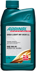 Купить моторное масло Addinol Giga Light (Motorenol) MV 0530 LL 5W-30, 1л Синтетическое 4014766072573 в Абакане