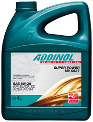 Купить моторное масло Addinol Super Power MV 0537 5W-30, 4л Синтетическое 4014766250520 в Абакане