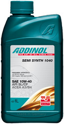 Купить моторное масло Addinol Semi Synth 1040, 1л Полусинтетическое 4014766072702 в Абакане
