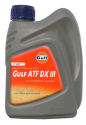 Трансмиссионные масла и жидкости ГУР: Gulf  ATF DX III , Полусинтетическое | Артикул 8717154952483
